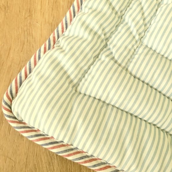 Striped Baby Quilt Sailboats Fish Nautical Clouds
